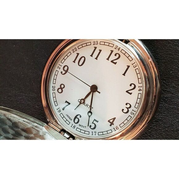 Usa American Flag & Bald Eagle Patriotic Quartz Pocket Watch Pocketwatch - Picture 4 of 12